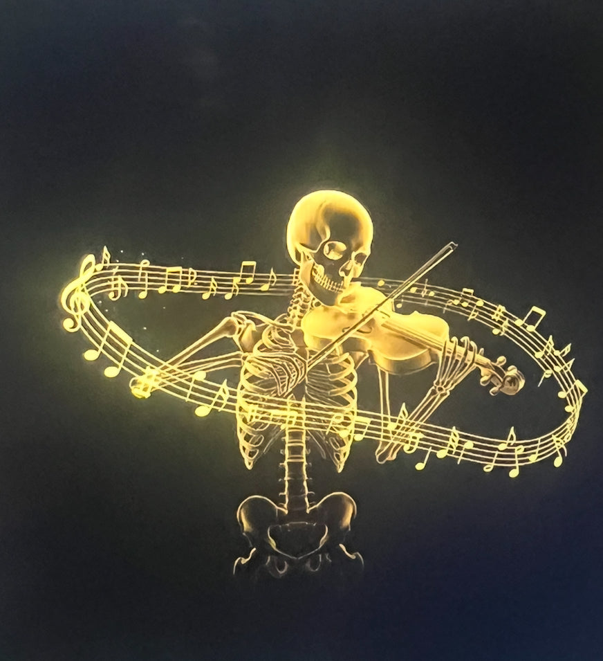 Encore Golden Skeleton Violinist Infinity Loop T-Shirt