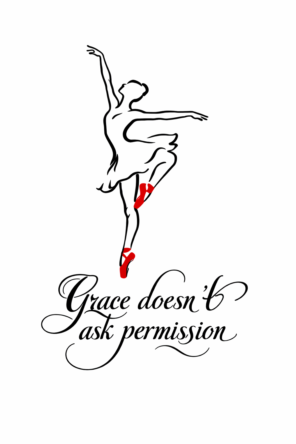 Fearless Elegance Grand Jeté Ballerina Art Print