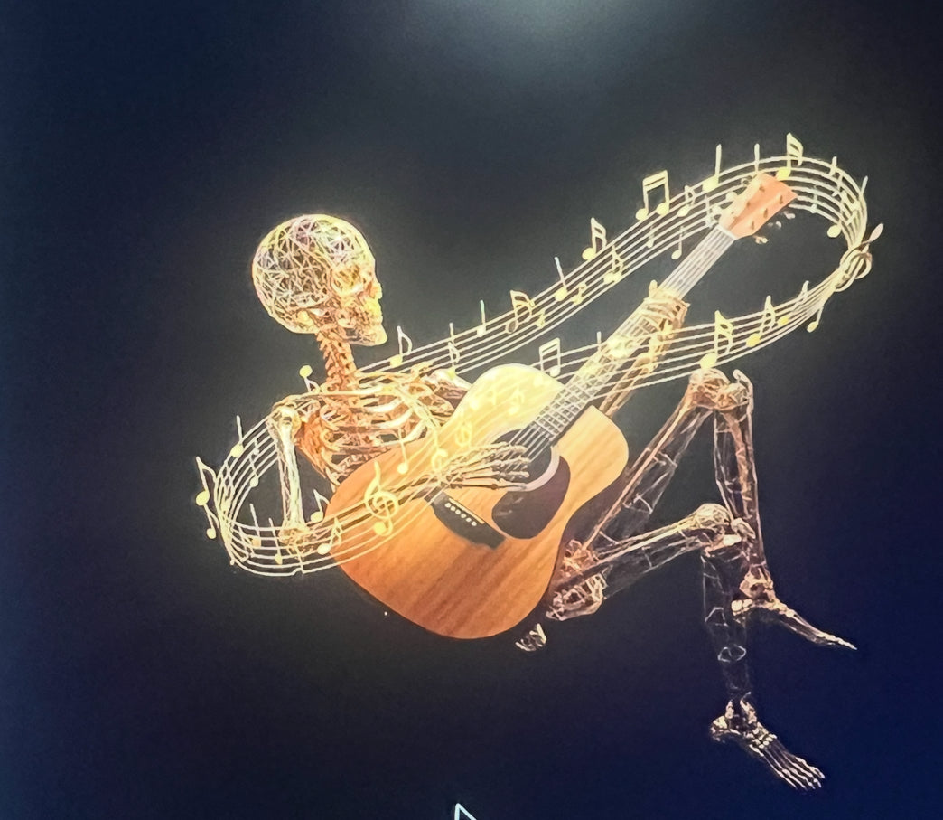 Encore Skeleton Guitarist Beanie X-Ray Style T-Shirt