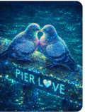 Two Doves on Pier - PIER LOVE Twilight Magic Art Print
