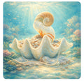 Underwater Giant Clam Shell - Nautilus & Pearls Ocean Treasure Art Print