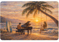 Beach Piano Serenade - Romantic Sunset Paradise Art Print