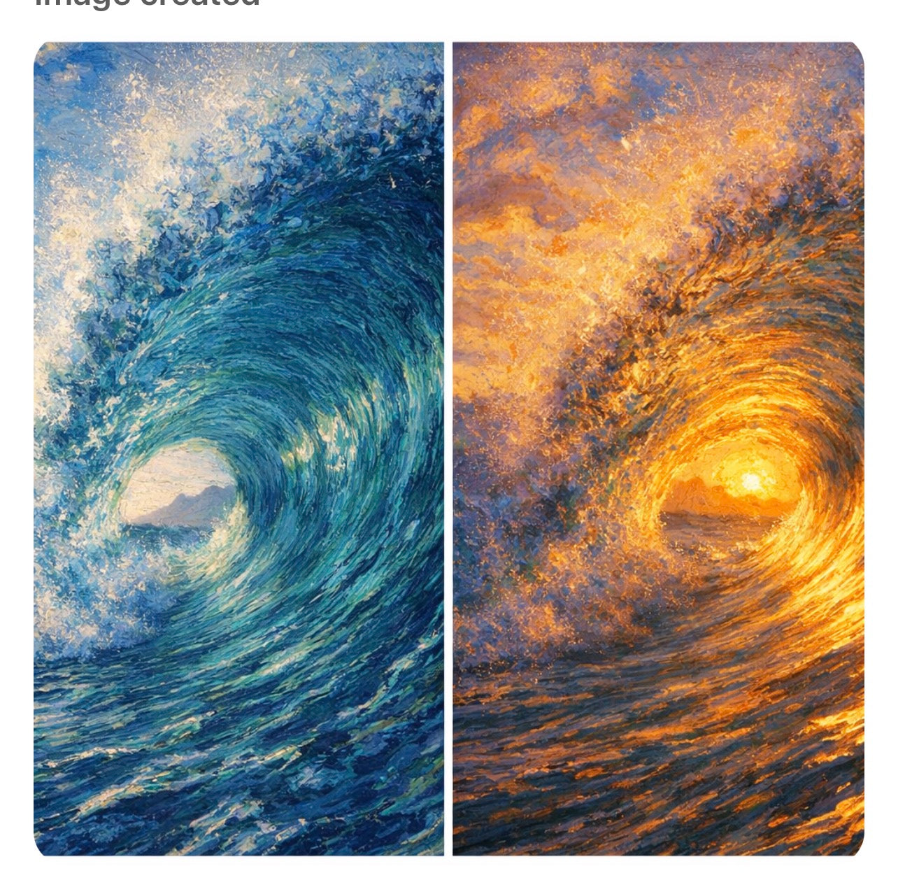 Day & Night Wave Tunnel - Dual Ocean Masterpiece Art Print