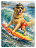Hoss Dogg - Surfing Golden Retriever Art Print