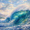 Epic Turquoise Wave II - Coastal Serenity Art Print