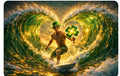 Lucky Surfer with Leprechaun Hat - Heart Wave Rider Art Print