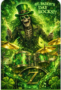Skeleton Bassist - Crewboy Rocks St. Paddy's Art Print