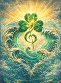 Shamrock Heart Ocean - Love & Luck United Art Print