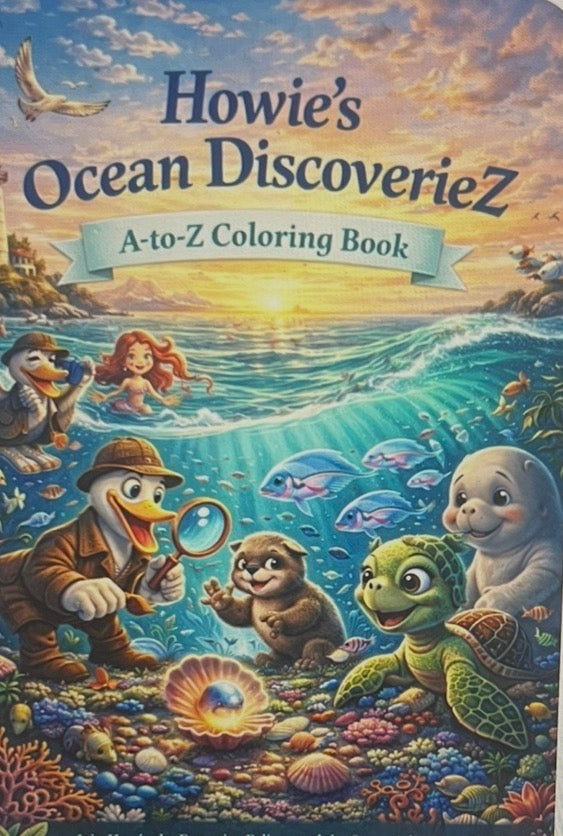 Howie's Ocean DiscoverieZ A-to-Z Coloring Book