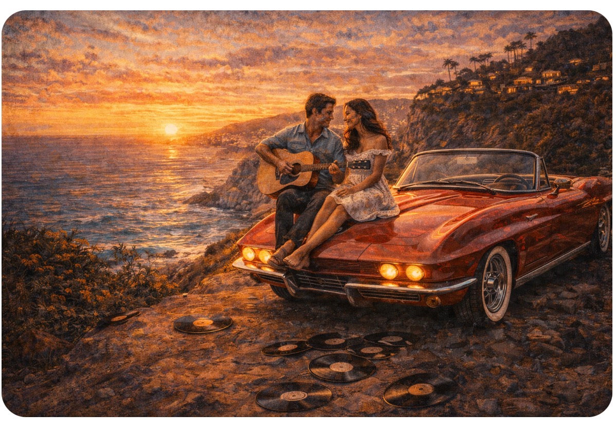 OceanZ Studio - California Pier Sunset Art Print