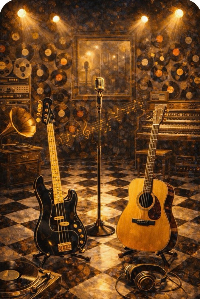 OceanZ Studio - Vintage Bass & Acoustic Session Art Print