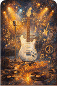Rock & Roll - Cosmic White Guitar Magic Art Print