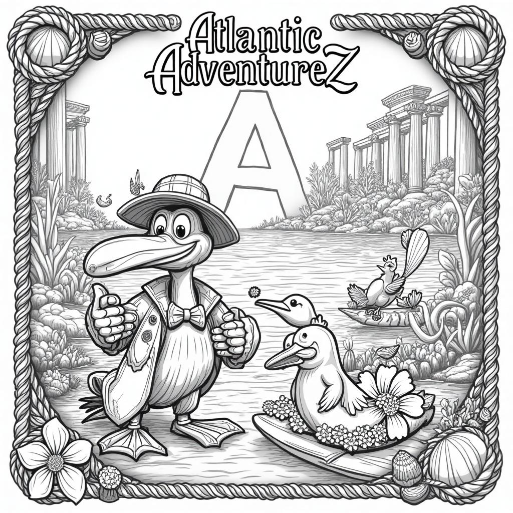 Howie's Ocean DiscoverieZ A-to-Z Coloring Book