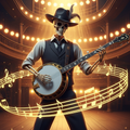 Dapper Skeleton Banjo Player T-Shirt