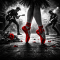Punk Ballet - Red Pointe Shoes