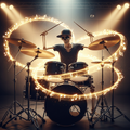 Skeleton Drummer with Gold Notes T-Shirt