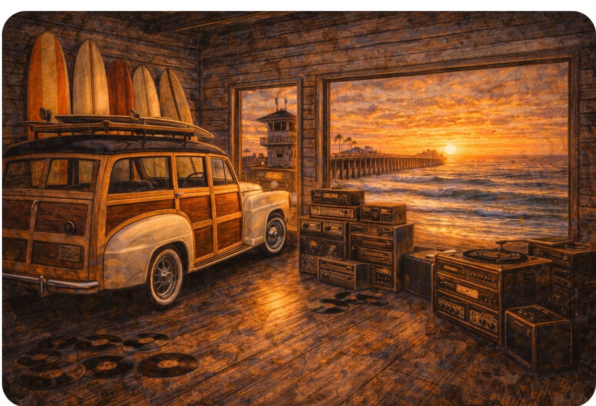 OceanZ Studio - Woody Wagon Inside Studio Art Print
